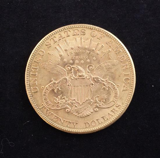 A USA 1904 gold 20 dollars,